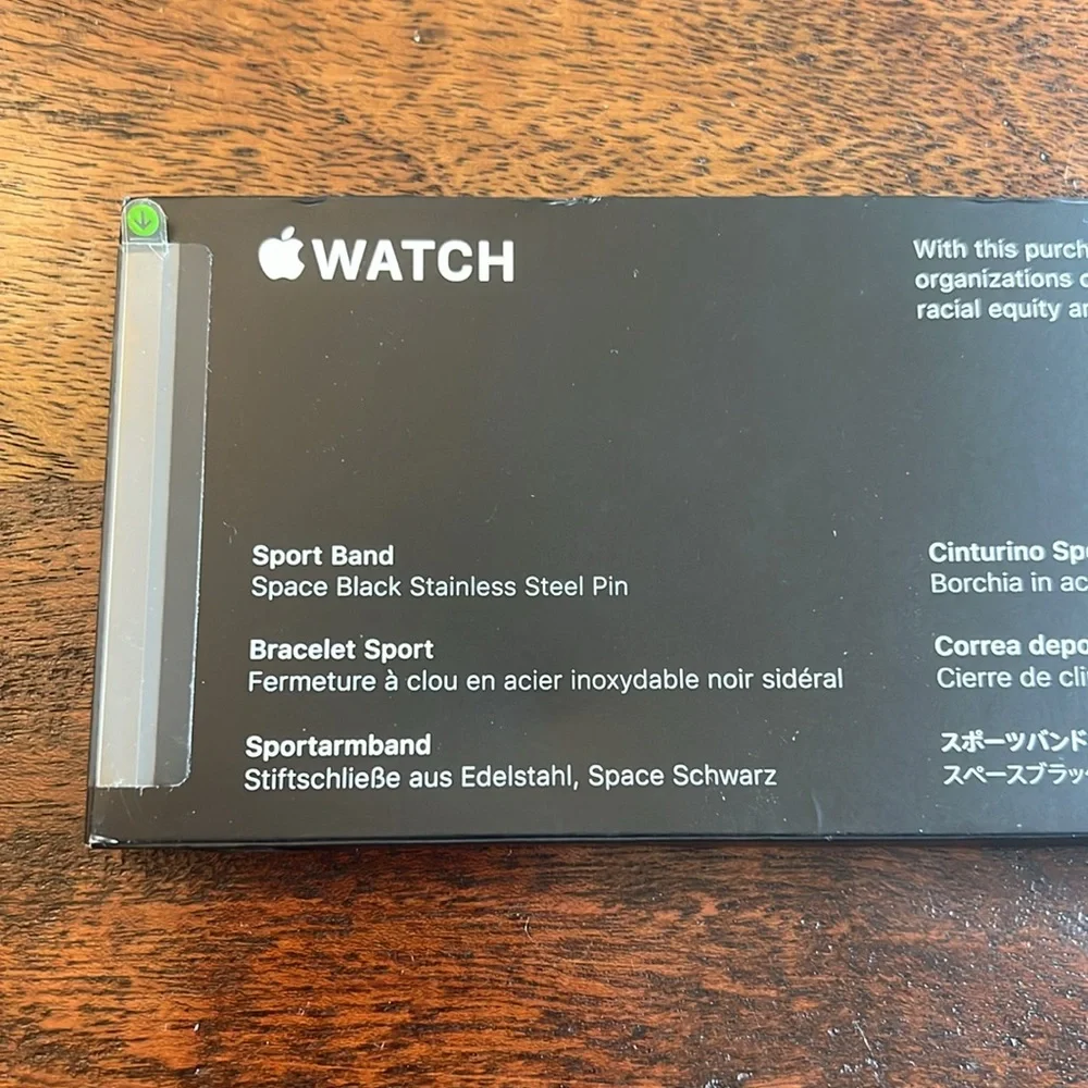 NEW! Apple Watch Series 6 black unity sport band 44mm